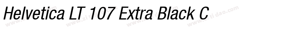 Helvetica LT 107 Extra Black Condensed Oblique字体转换